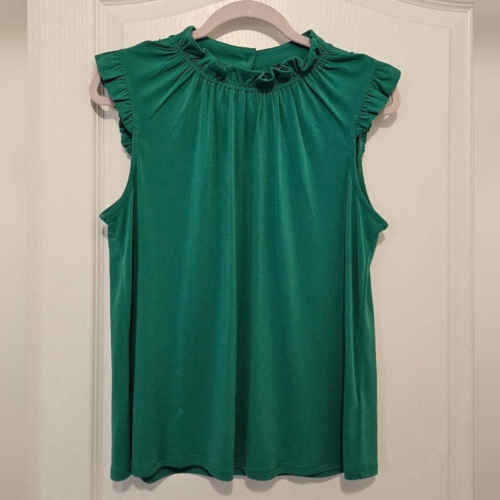 Adriana Papell Green Blouse Tank